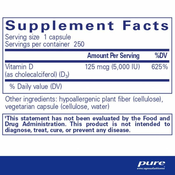 Vitamin D3 - 25 mcg (1,000 IU) - 60ct