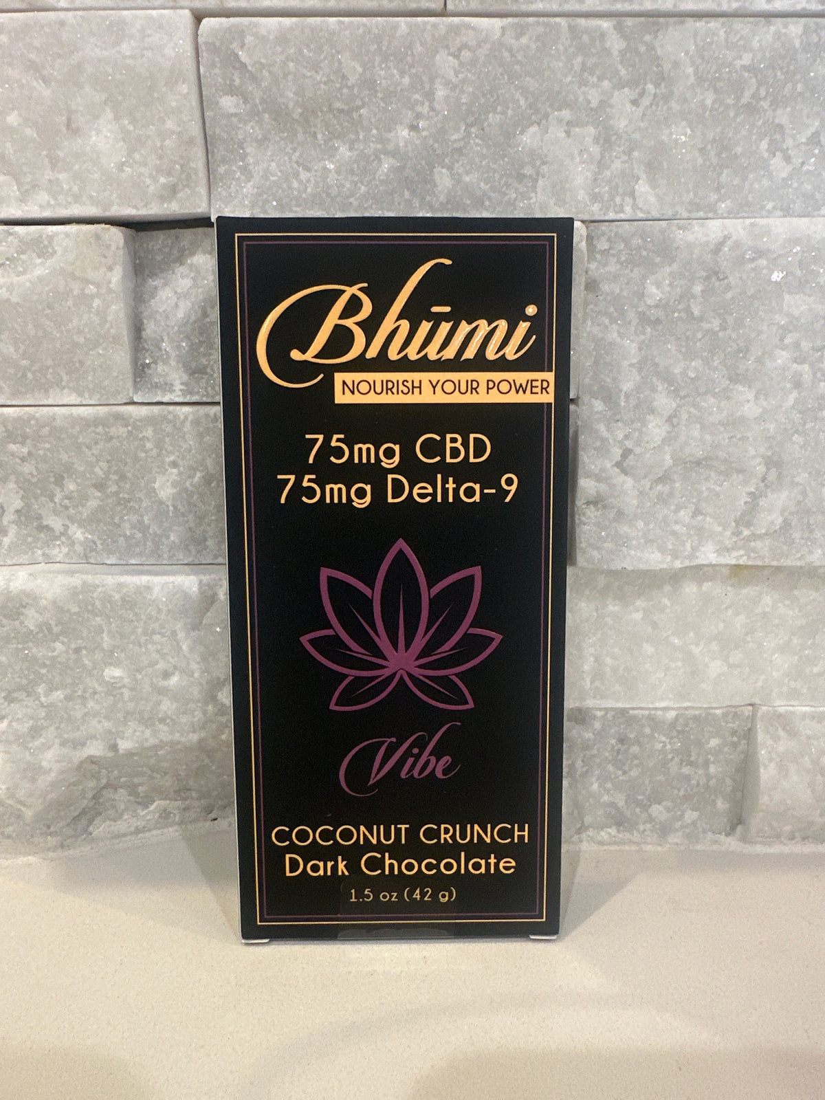 Coconut Crunch Dark Chocolate Bar (75mg D9 + 75mg CBD)