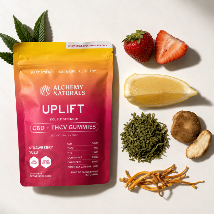Uplift Gummies Lions Mane Cordyceps Green Tea Extract