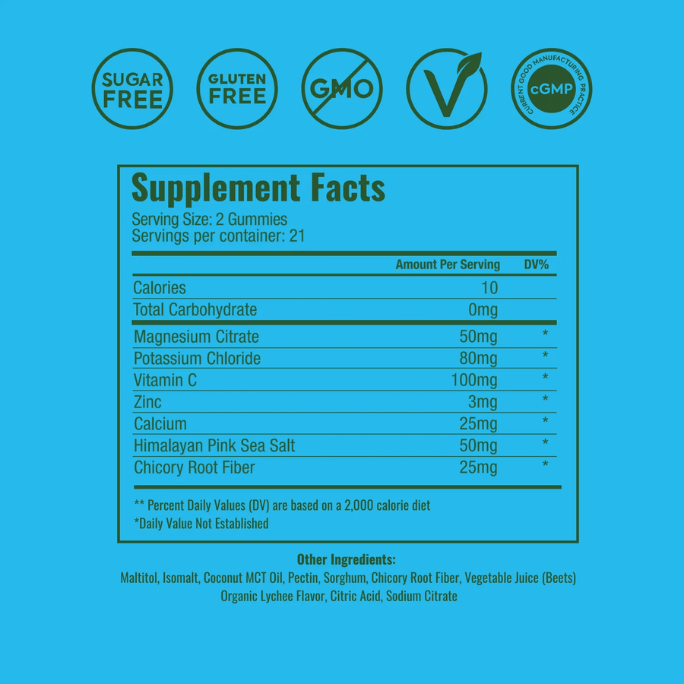 Wonder Hydrate - Zero-sugar electrolyte gummies that help boost hydration