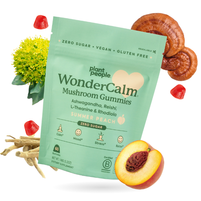 Plant People WonderDay Mushroom Gummies Mini - 10 Functional Mushrooms For Mood, Energy & Immune Support