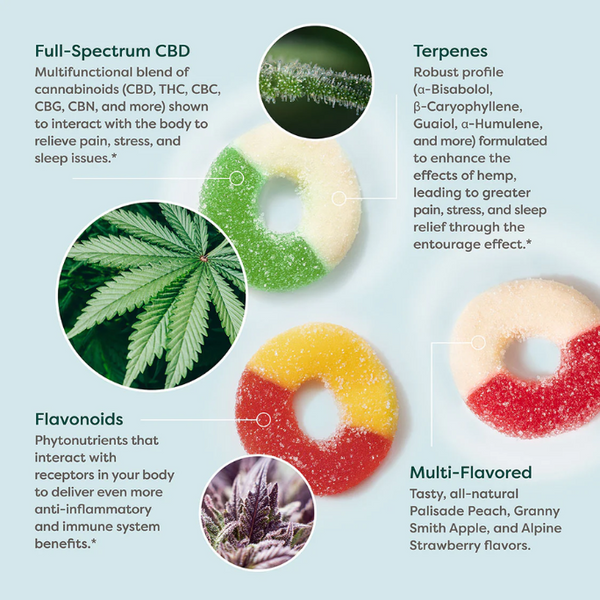 Full Spectrum Gummy Rings With Organic Hemp - Kerwell