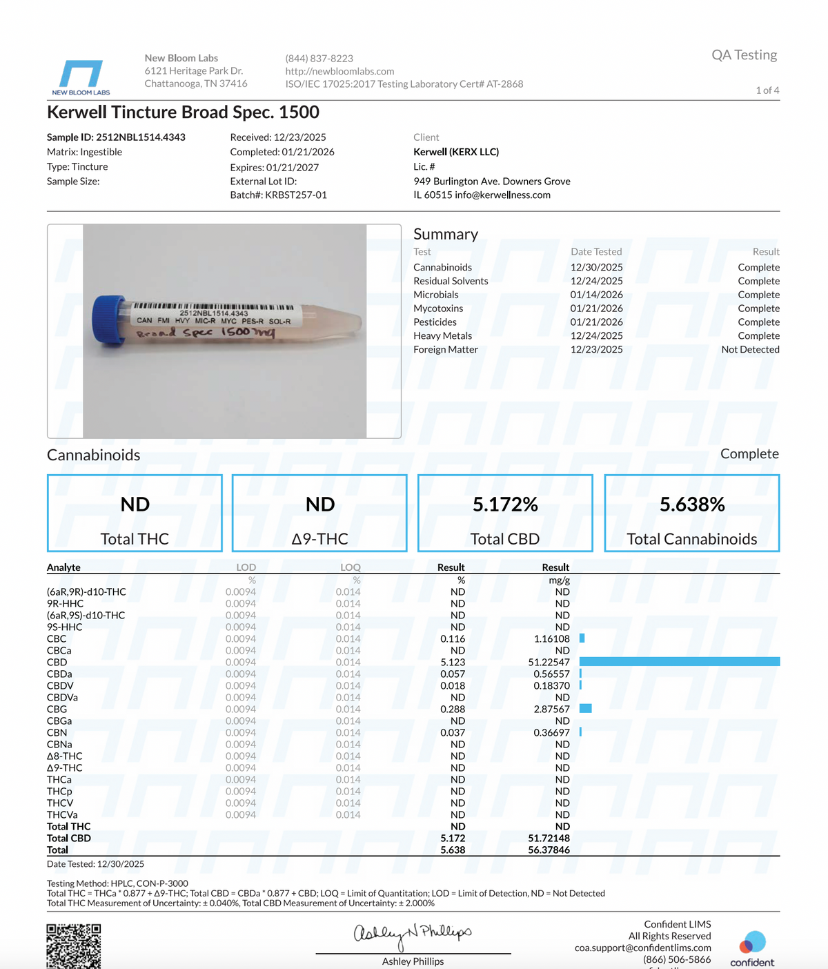 Relief Tincture THC Free (CBD:CBG)