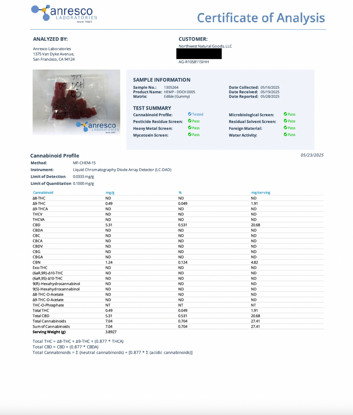 25mg/10ct Dark Cherry Vegan Delta 9 Sleep Gummies