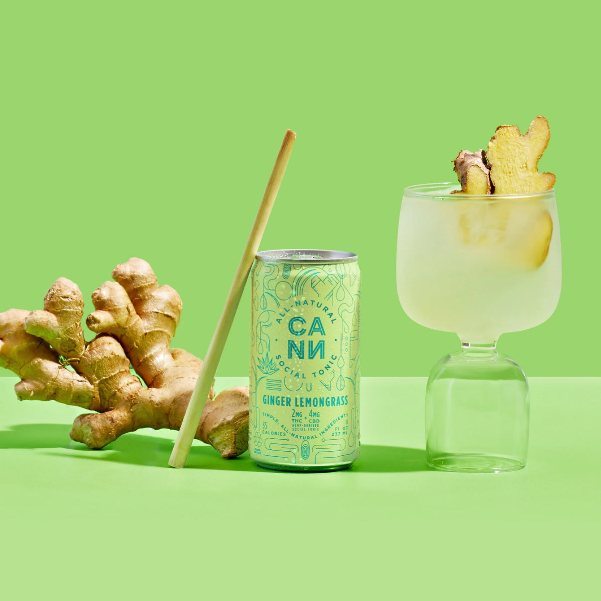 Ginger Lemongrass Drink (2mg THC: 4mg CBD)