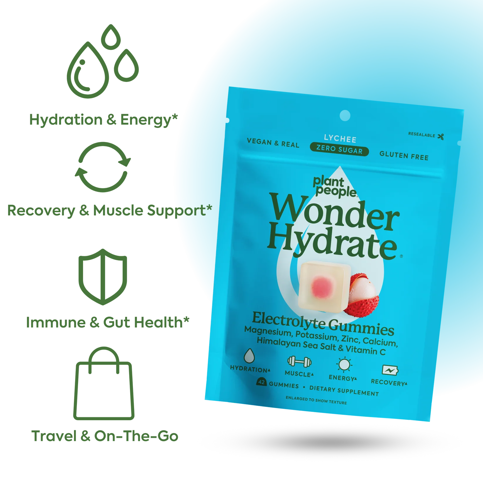 PlantPeople WonderHydrate Electrolyte Gummies | Kerwell