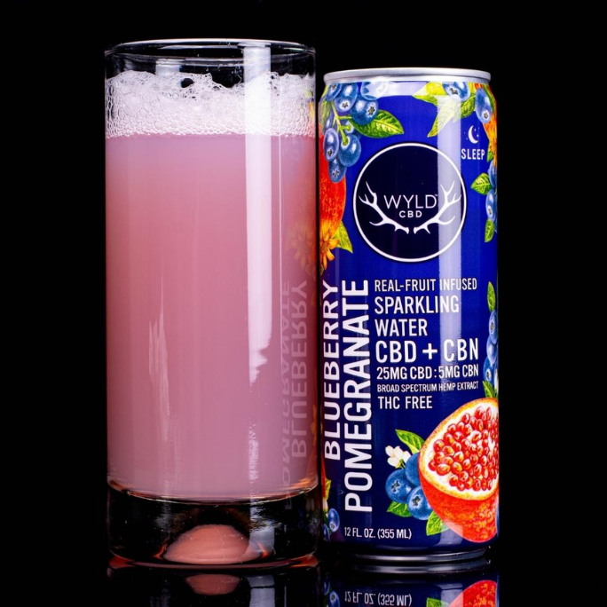 Hemp Blueberry Pomegranate Sparkling Water