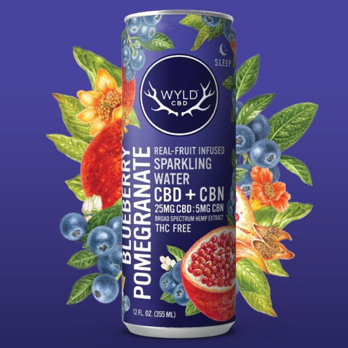 Hemp Blueberry Pomegranate Sparkling Water