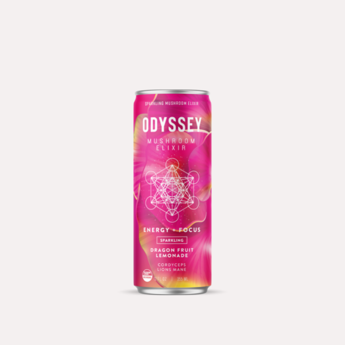 Odyssey Mushroom Elixir - Energy + Focus Dragon Fruit Lemonade (Sparkling)
