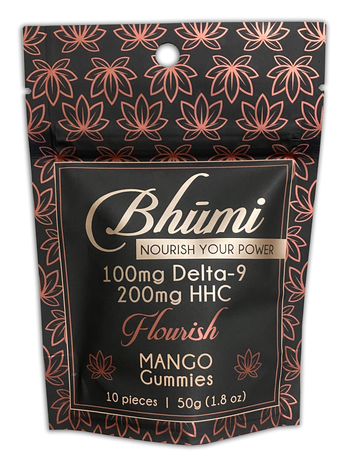 Bhumi 100mg Delta-9/200mg HHC Mango Gummies